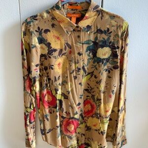 Joe Fresh Women’s Floral Button Down Shirt